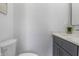 Modern bathroom with grey vanity and ample counter space at 2226 Central Ave, Indianapolis, IN 46205