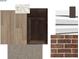 A curated selection of interior and exterior finishes, including flooring, cabinetry, and brick accents at 4722 E Shadowbrook Dr, Camby, IN 46113