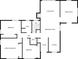 Detailed floor plan showcasing the layout of the bedrooms, bathrooms, kitchen, and living spaces at 6340 Monitor Ln, Indianapolis, IN 46220