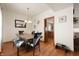 Cozy dining room featuring a wooden table with stylish chairs and decor at 6373 Thornridge Dr, Avon, IN 46123