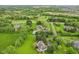 Beautiful aerial view featuring home with pool and lush surroundings at 6990 Old Hunt Club Rd, Zionsville, IN 46077