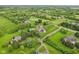 Aerial view featuring home with pool and lush landscaping at 6990 Old Hunt Club Rd, Zionsville, IN 46077