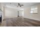 Living room boasts new flooring, fireplace, and an open layout perfect for entertaining at 7652 Wood Stream Dr, Indianapolis, IN 46239