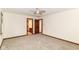 Main bedroom with neutral carpet and adjoining bathroom at 8242 Windhaven Cir, Indianapolis, IN 46236