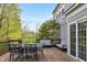 Back deck featuring an outdoor dining set and patio furniture with an unobstructed view at 8277 Plumwood Ln, Indianapolis, IN 46256