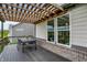 Deck with stylish outdoor furniture and a pergola for sun protection with an attractive view at 10294 Pigato Dr, Zionsville, IN 46077