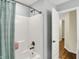 Bathroom featuring a shower with bronze fixtures and a rain shower head at 10294 Pigato Dr, Zionsville, IN 46077