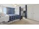 Bright bedroom with charming decorations, a plush bed, and lots of closet space at 11205 Echo Ridge Ln, Indianapolis, IN 46236