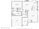 Detailed floor plan showcases the layout of the main floor with dimensions and room names at 11205 Echo Ridge Ln, Indianapolis, IN 46236