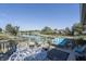 Large deck with seating area, overlooking the water at 11697 Whisper Bay Ct, Carmel, IN 46033