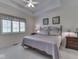 Relaxing main bedroom featuring a neutral color palette, tray ceiling, and large windows for natural light at 1395 Heron Ridge Blvd, Greenwood, IN 46143