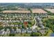 Aerial view showcasing the location in a well-established neighborhood near farmland at 15936 Symphony Blvd, Noblesville, IN 46060