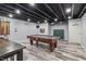 Finished basement game room featuring a pool table and bar table at 15936 Symphony Blvd, Noblesville, IN 46060