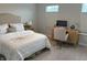 Neutral bedroom featuring a desk and chair in front of window for a workspace at 17364 Graley Pl, Westfield, IN 46074