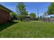 Fenced-in backyard with luscious green grass at 2220 Radcliffe Ave, Indianapolis, IN 46227