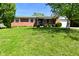 Charming brick ranch home featuring a well-manicured lawn and inviting front entrance at 2220 Radcliffe Ave, Indianapolis, IN 46227