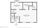 Detailed floor plan of the main floor featuring laundry room, bathroom, and common area at 3546 Golden Gate N Dr, Carmel, IN 46074