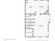 Floorplan showing kitchen, dining room, living room, and bathroom layout for a home at 3546 Golden Gate N Dr, Carmel, IN 46074