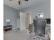 Study room featuring a gray office chair, desk, wood accents, and abundant natural light at 3697 Chalmers Dr, Bargersville, IN 46106