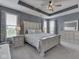 Serene bedroom with tray ceiling, soft carpeting, neutral colors, and lots of natural light at 3697 Chalmers Dr, Bargersville, IN 46106