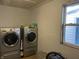Functional laundry room with modern washer and dryer, offering convenience and efficiency at 40 N Park Ave, Martinsville, IN 46151