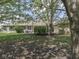 Lush backyard with mature trees providing shade and privacy for relaxation and outdoor enjoyment at 4759 Silver Hill Dr, Greenwood, IN 46142