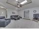 Open living room features comfortable seating, modern decor, and seamless transition to other areas at 4759 Silver Hill Dr, Greenwood, IN 46142
