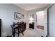 Functional home office setup with desk, chair, and organized workspace, perfect for remote work at 517 S 4Th Ave, Beech Grove, IN 46107