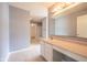 Bathroom with tile floors, vanity, and access to a toilet room at 5422 Portman Dr, Noblesville, IN 46062
