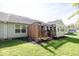 Spacious backyard featuring a wooden deck, privacy fence and sunny exposure at 5982 Blue Heron Way, Plainfield, IN 46168