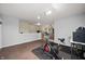 Open bonus room featuring neutral paint, carpet and exercise equipment at 8211 Firefly Way, Indianapolis, IN 46259