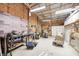Bright garage interior with workbench, storage, and ample workspace at 8329 S Christian Dr, Nineveh, IN 46164