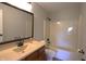 Bathroom with vanity, mirror, and a shower-tub combination at 109 Buckthorne Ln, Mooresville, IN 46158