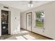Bright kitchen nook features a window with backyard view, a door to the outside and utility services at 1127 Jody Ct, Greenwood, IN 46143