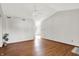 Bright living room featuring wood-look flooring and a ceiling fan at 1127 Jody Ct, Greenwood, IN 46143