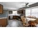 Eat in kitchen featuring stainless steel appliances, wood cabinets and tile flooring at 12078 N 125 W, Alexandria, IN 46001