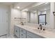 Elegant bathroom with dual sinks, marble countertops, and modern fixtures, perfect for everyday luxury at 1285 S 1100 E, Zionsville, IN 46077