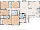 Detailed floor plan showcasing the layout of the home, including bedrooms, bathrooms, kitchen, and living areas at 1285 S 1100 E, Zionsville, IN 46077