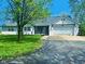 Charming one-story home with a brick exterior, a well-manicured lawn, a two-car garage, and a welcoming front porch at 1285 S 1100 E, Zionsville, IN 46077