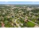 Scenic aerial view of neighborhood with tree-lined streets and well-maintained homes under a blue sky at 150 Church St, Mooresville, IN 46158