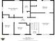 Second floor plan featuring primary bedroom, bedrooms, living room, hall, foyer and bathroom at 150 Church St, Mooresville, IN 46158