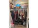 Walk-in closet with ample storage, featuring organized hanging clothes, shelves, and shoe racks at 1511 Coen Ct, Columbus, IN 47201