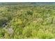 Aerial shot of a property with a winding driveway, two residences, and lush surrounding forest at 1630 Hinson Rd, Martinsville, IN 46151