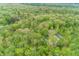 High-angle view of a property nestled among green trees and a winding driveway at 1630 Hinson Rd, Martinsville, IN 46151