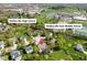 Aerial view highlights proximity to schools, showcasing the neighborhood's convenient location and Gathering-friendly appeal at 18811 Orleans Ct, Noblesville, IN 46060