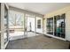 Screened in porch with sliding glass door and concrete flooring at 18811 Orleans Ct, Noblesville, IN 46060