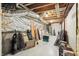 Unfinished basement area with exposed beams and ductwork, and offering ample storage at 19248 Searay Dr, Noblesville, IN 46060