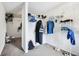 Spacious walk-in closet with metal shelving and ample storage for clothes and accessories at 19248 Searay Dr, Noblesville, IN 46060