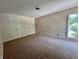 This bedroom has a modern accent wall and large double door closet at 2001 E Ely Ct, Martinsville, IN 46151