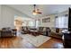 Open-concept living room flows into the kitchen, offering a spacious layout and natural light at 2125 Jason Dr, Lebanon, IN 46052